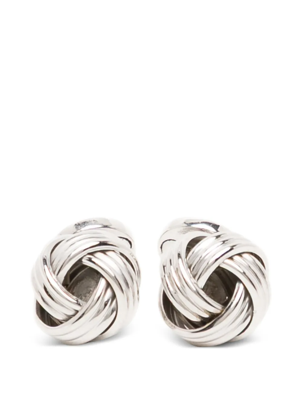 Giorgio Armani knot-detail cufflinks - Silber