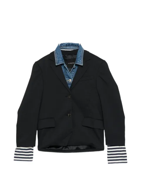 pushBUTTON denim-layered jacket