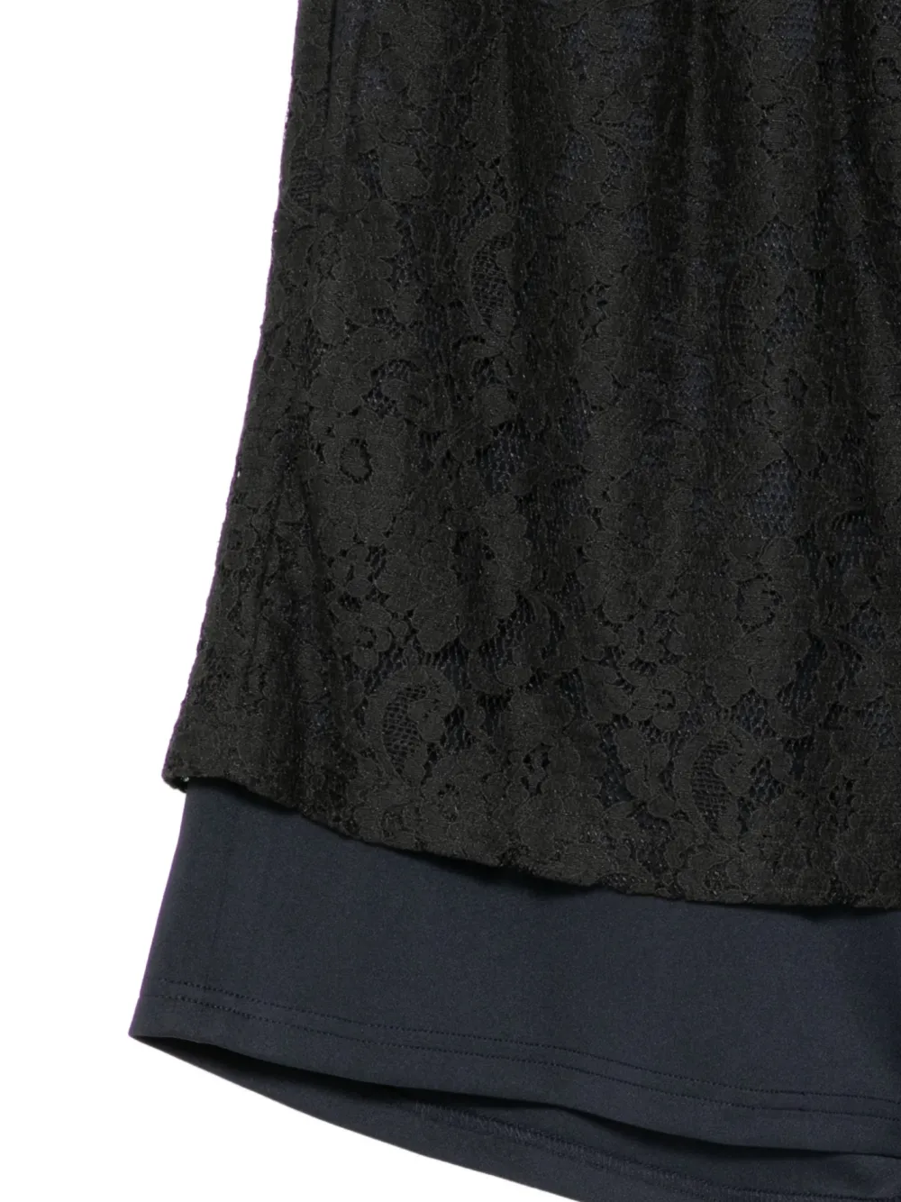pushBUTTON Shorts verfraaid met kant Zwart