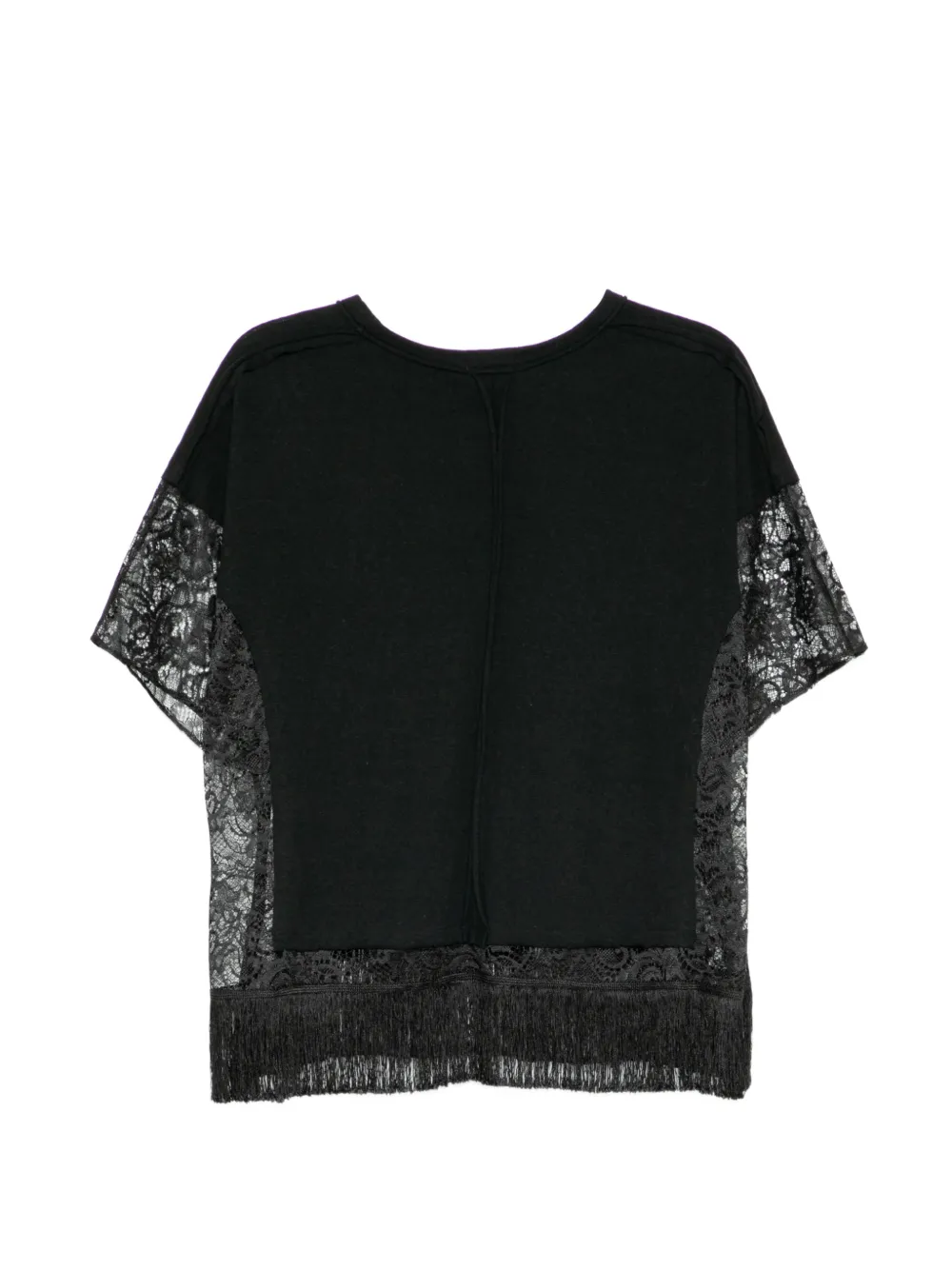Undercover T-shirt verfraaid met kant Zwart