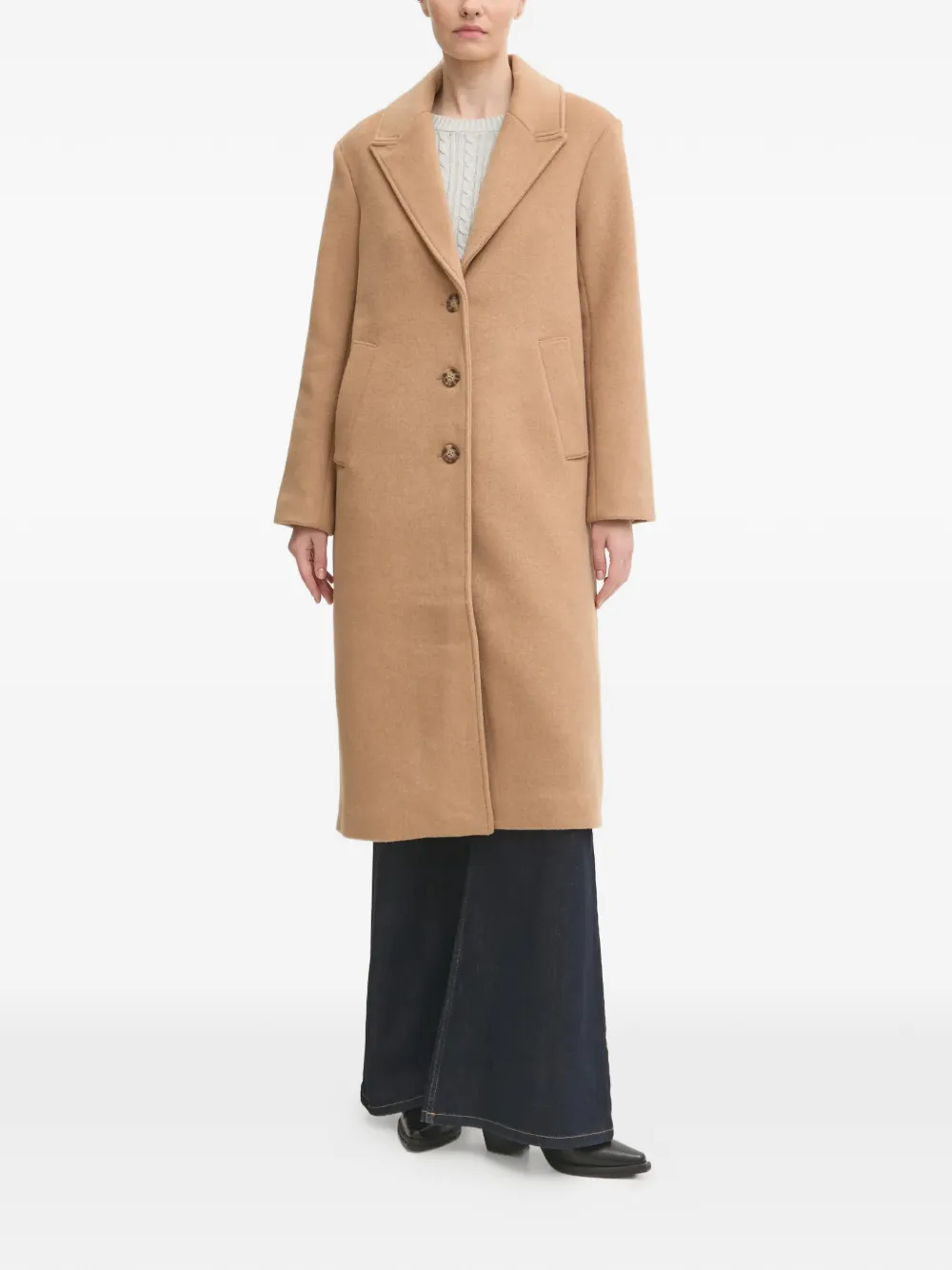  Abercrombie & Fitch Buttoned Coat - Neutrals 