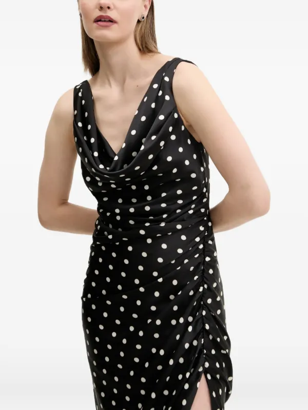 abercrombie polka dot midi dress Abercrombie Cream Polka Dot Midi Dress by Abercrombie & Fitch