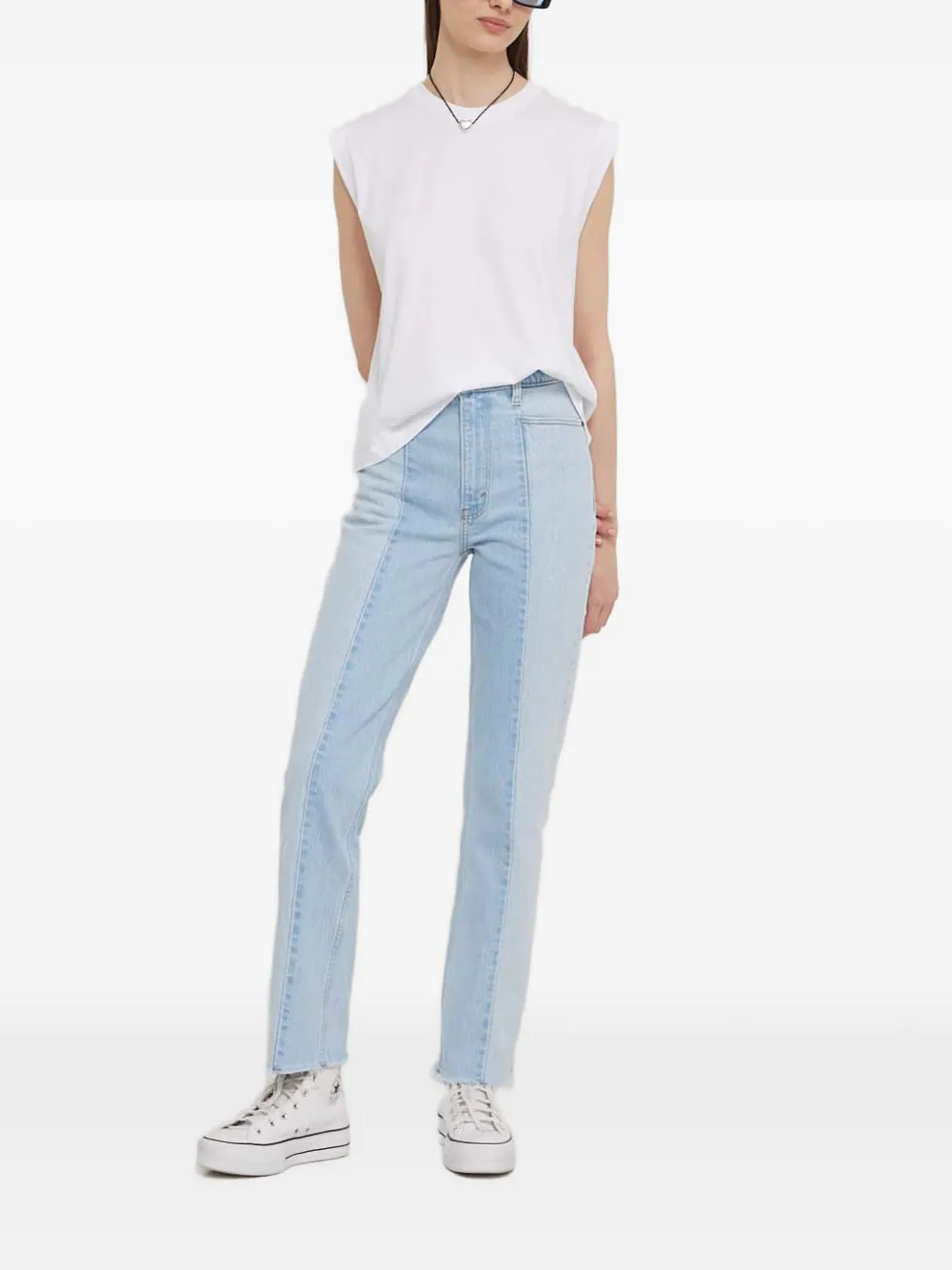  Abercrombie & Fitch Panel Frayed Jeans - Blue 