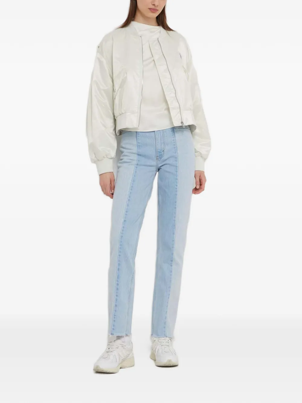 Abercrombie & Fitch panel frayed jeans - Blauw