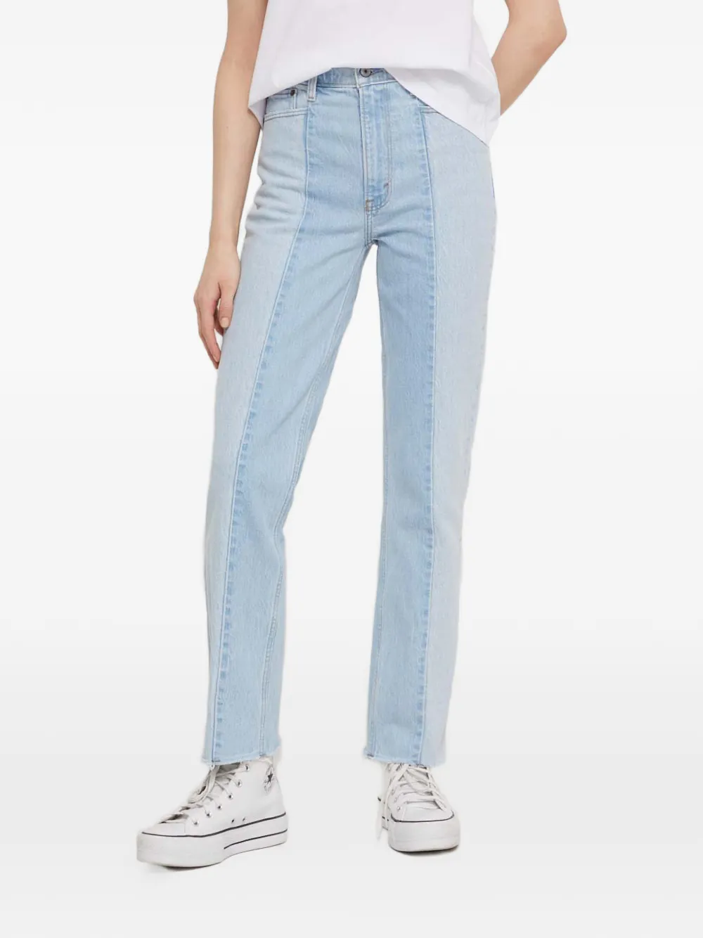 Abercrombie & Fitch panel frayed jeans - Blu