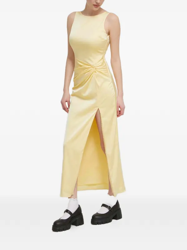 Abercrombie Knot Split Maxi Dress - Yellow Abercrombie Knot Split Maxi Dress - Yellow