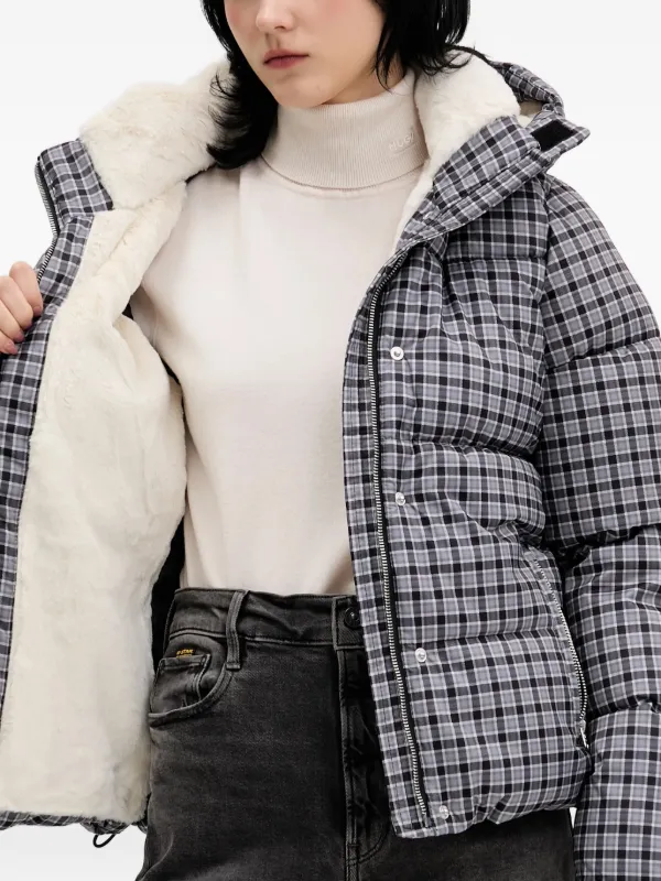 Hollister チェック フーデッド ジャケット | グレー | FARFETCH JP