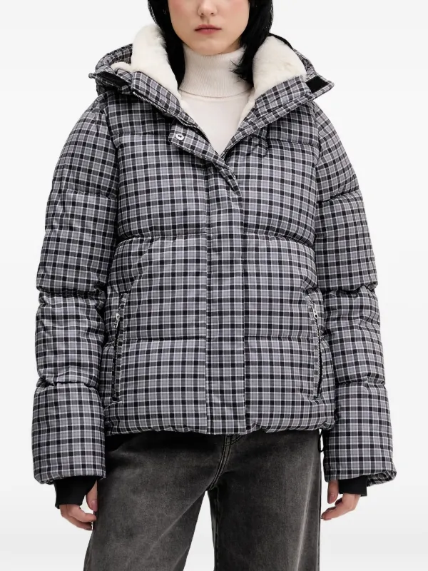 Hollister チェック フーデッド ジャケット | グレー | FARFETCH JP