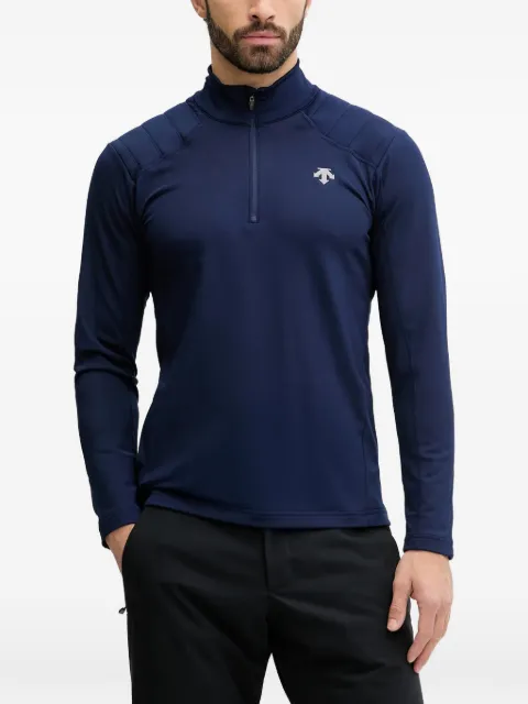 DESCENTE zip-fastening mock-neck ski top