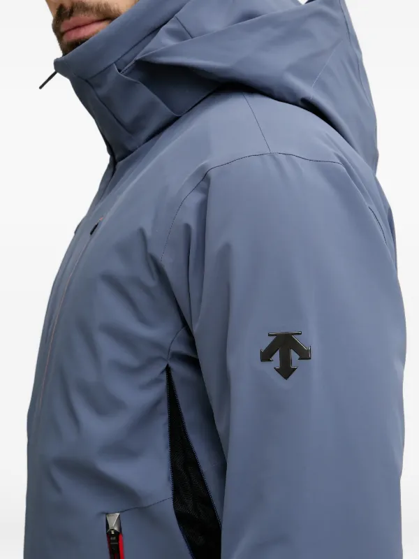 DESCENTE Hooded zip-fastening Ski Jacket | Grey | FARFETCH HK