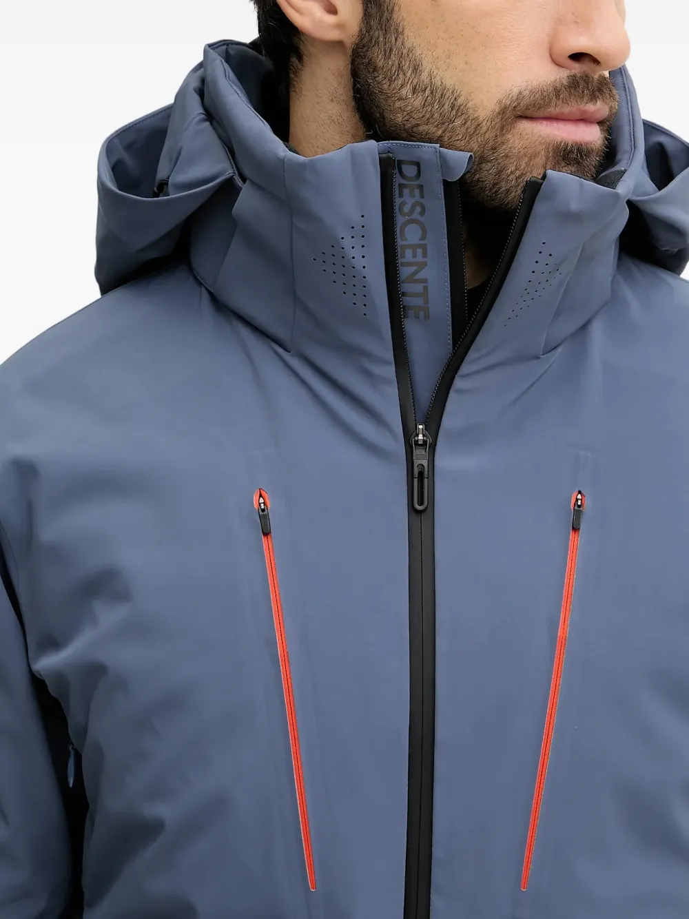 Hooded Zip-Fastening Ski Jacket