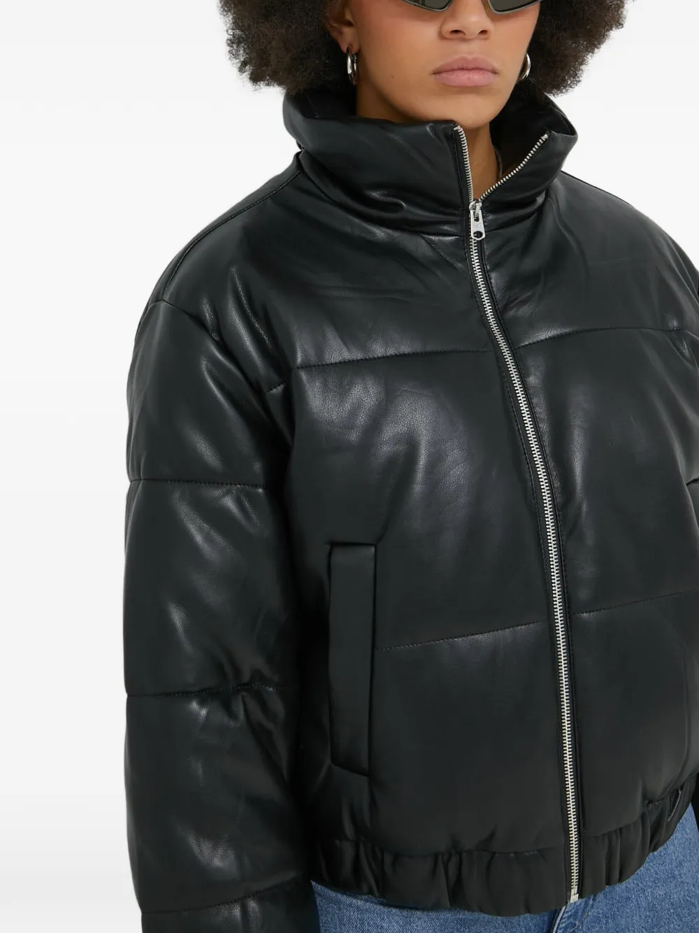  Abercrombie & Fitch Zip Padded Jacket - Black 