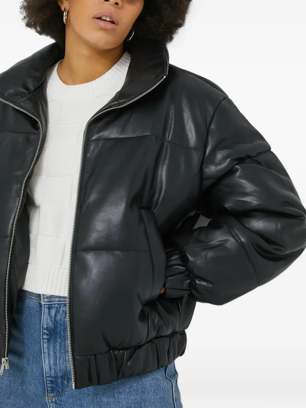  Abercrombie & Fitch Zip Padded Jacket - Black 