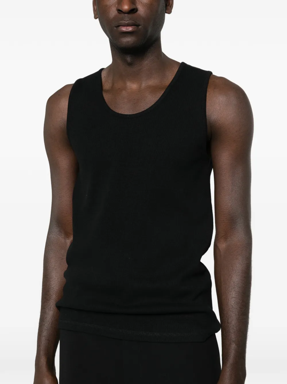 LEMAIRE タンクトップ LEMAIRE リブ タンクトップ | ブラック | FARFETCH JP