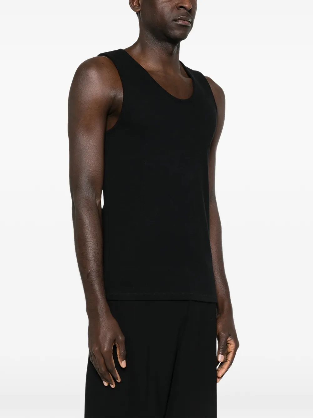 LEMAIRE Geribbelde tanktop Zwart