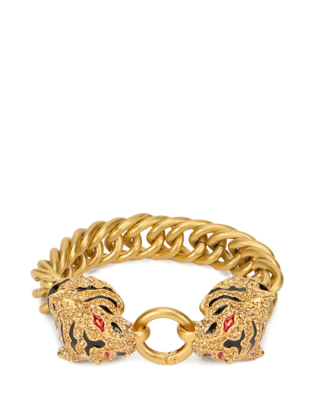 Roberto Cavalli Roar tiger-head chain bracelet - Goud
