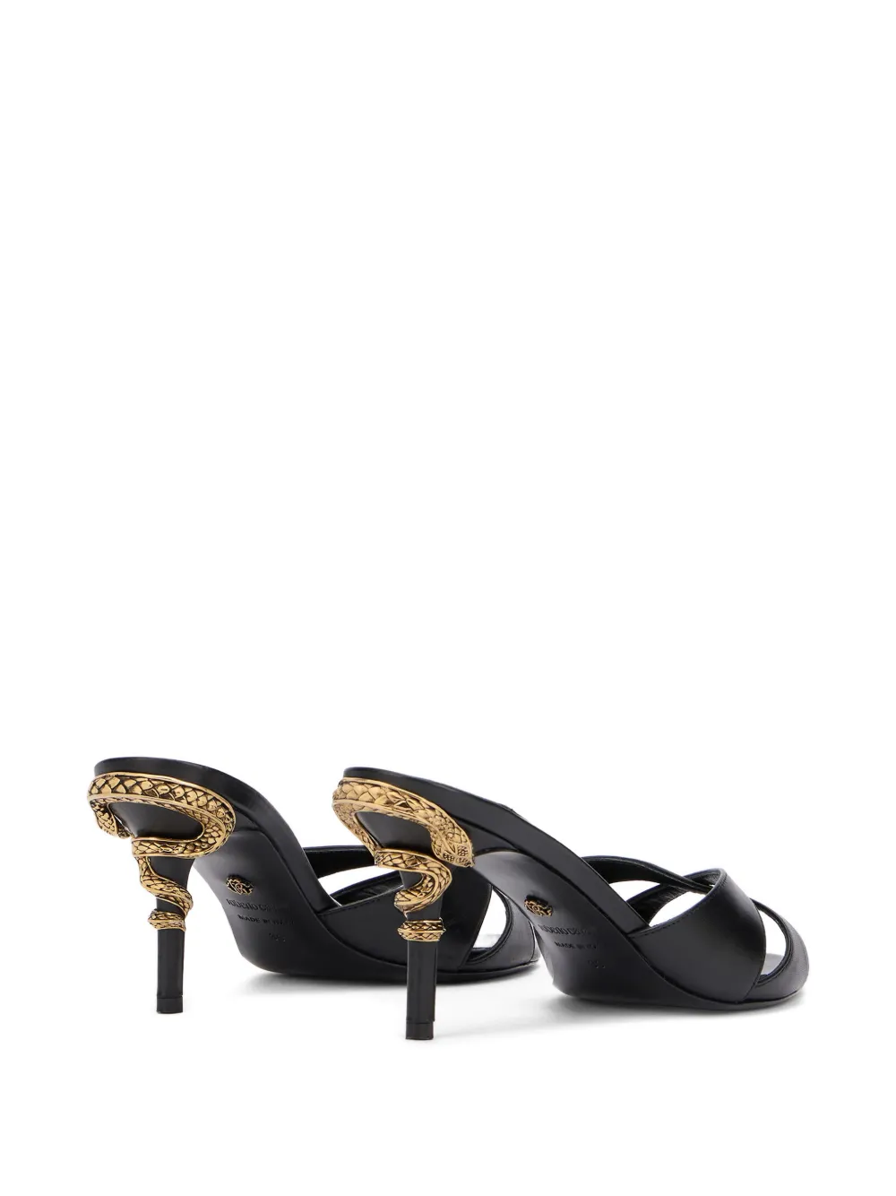 Roberto Cavalli Serpentine sandals Zwart