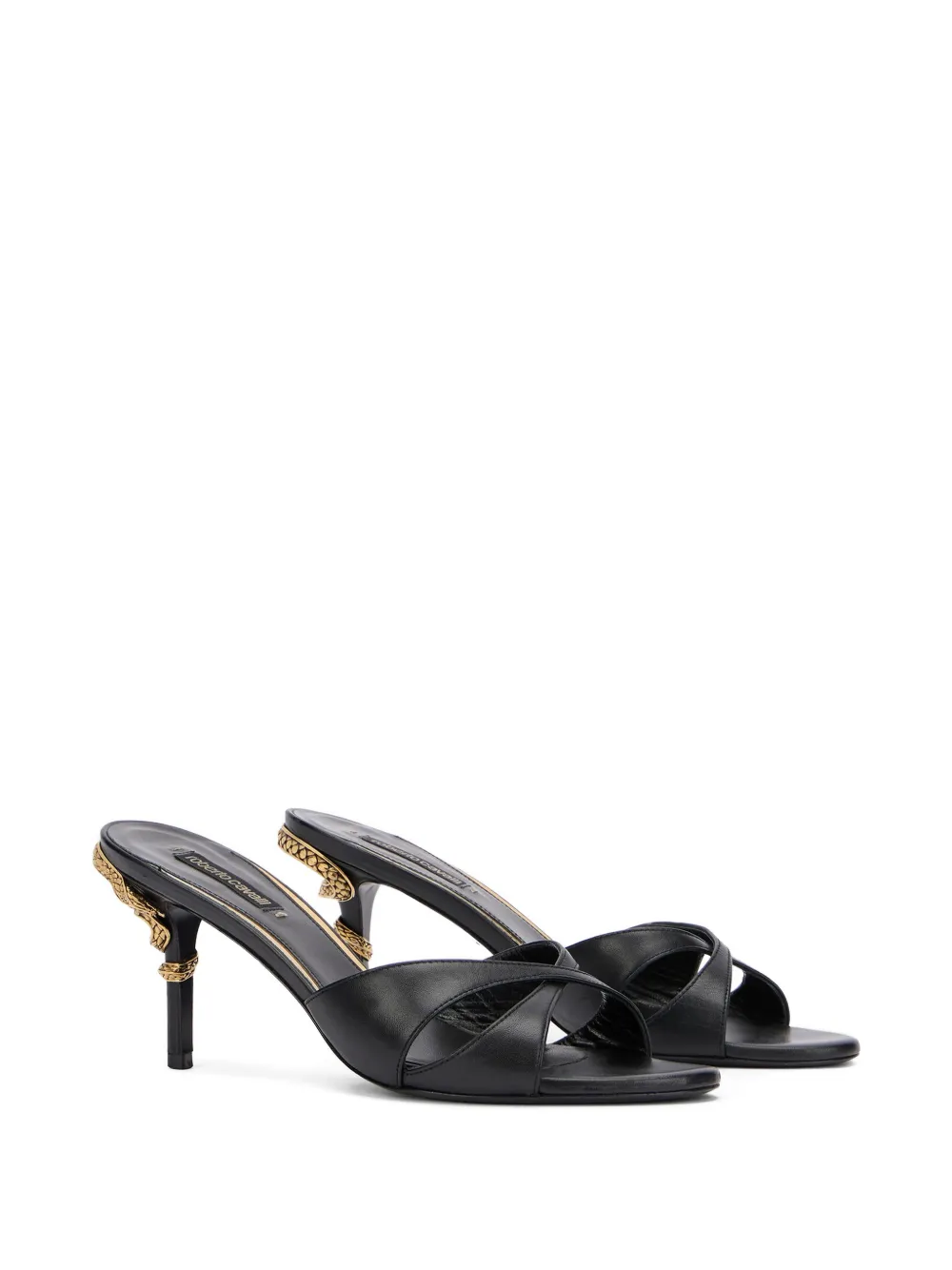 Roberto Cavalli Serpentine sandals Zwart