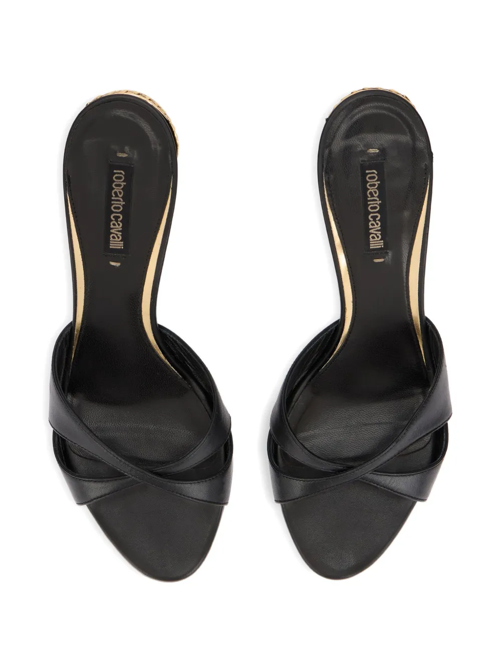 Roberto Cavalli Serpentine sandals Zwart