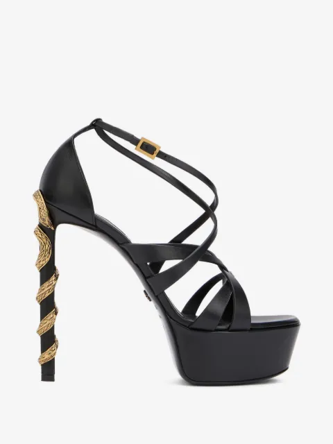 Roberto Cavalli sandales Serpentine à talon aiguille