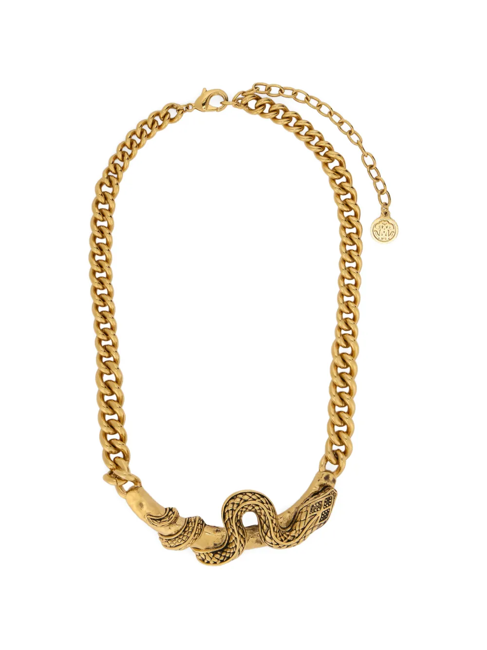 Roberto Cavalli Serpentine chain necklace - Oro