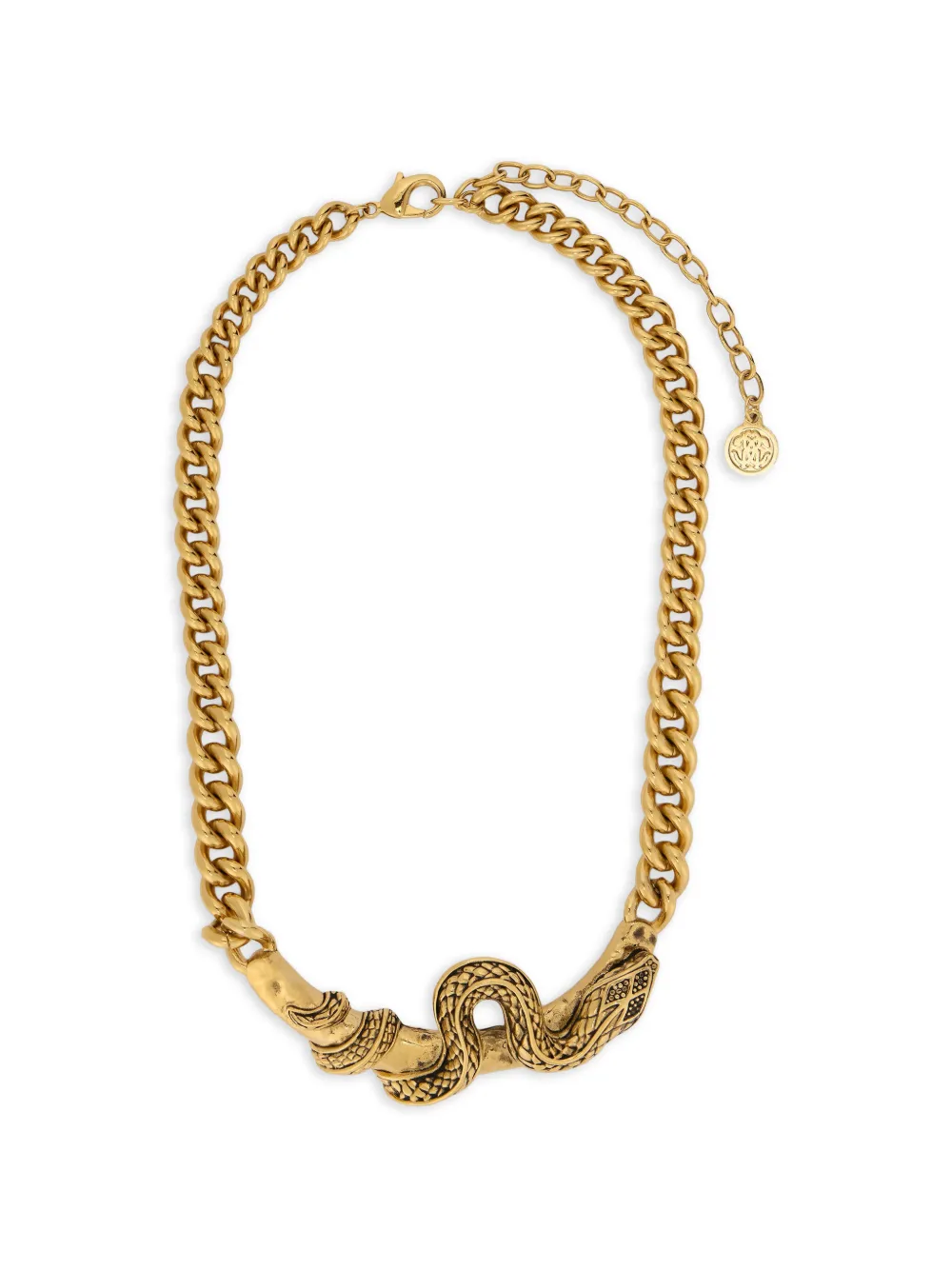 Roberto Cavalli Serpentine chain necklace - Oro