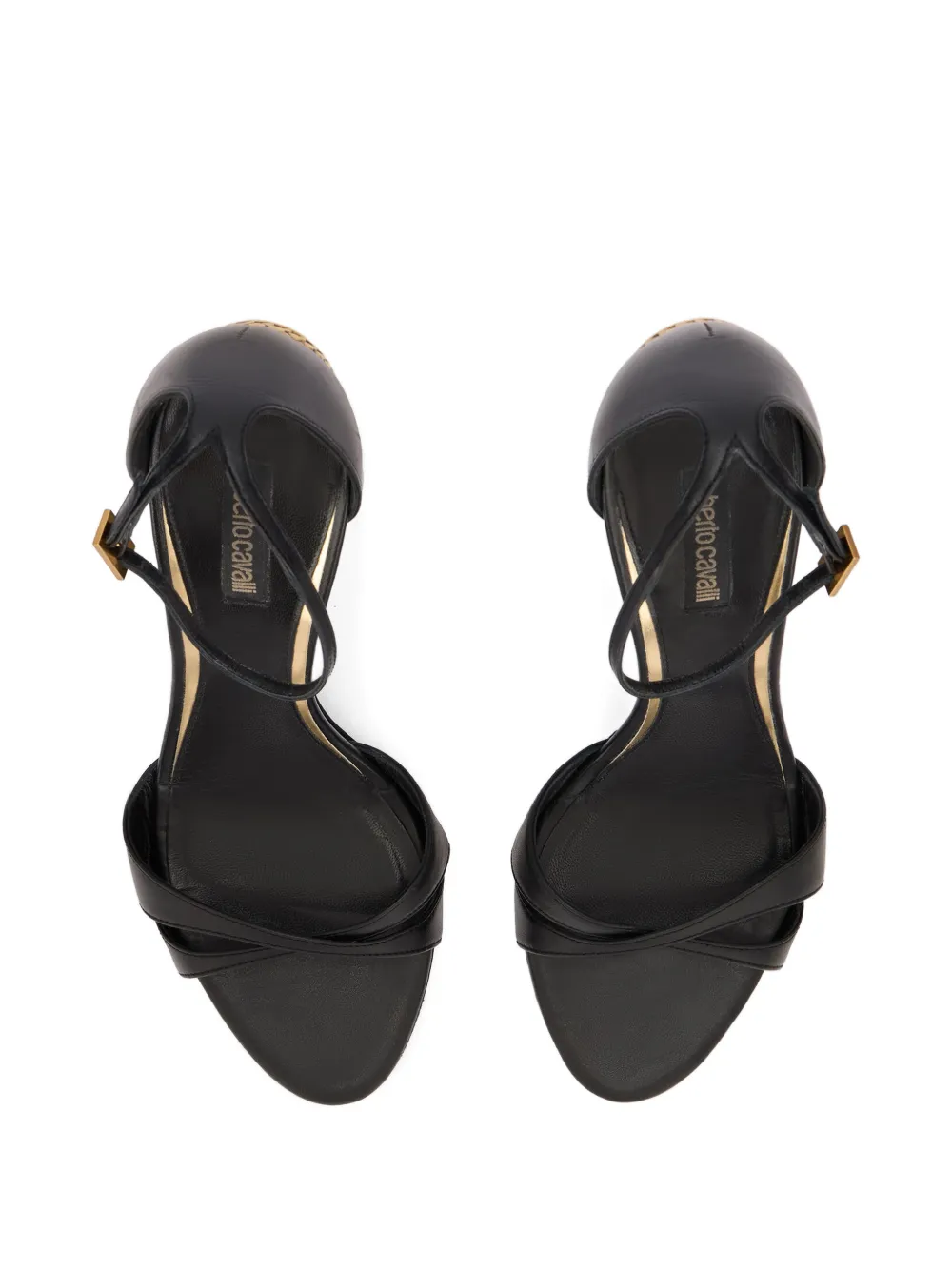 Roberto Cavalli Serpentine sandals Zwart