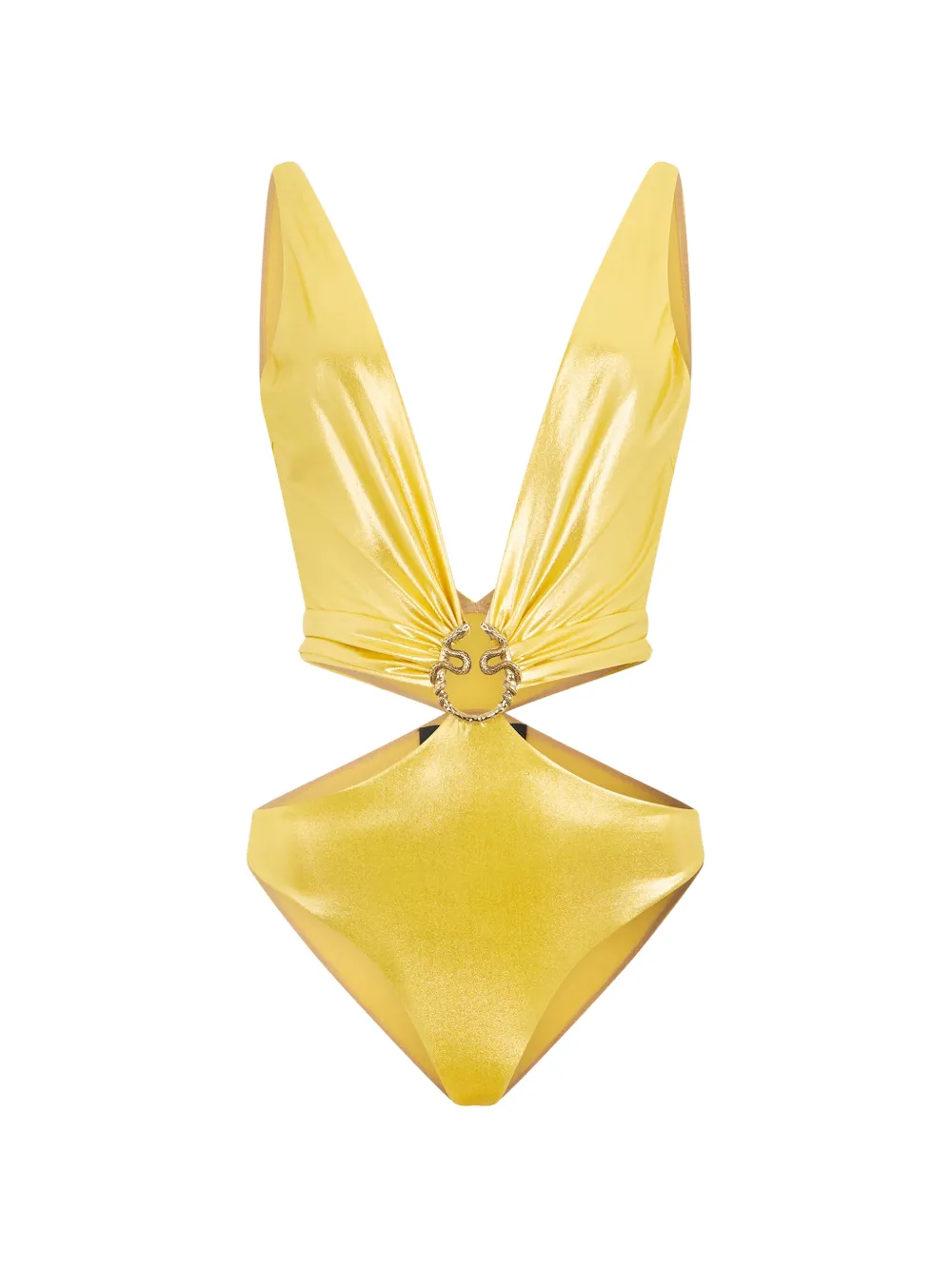 Roberto Cavalli Serpentine-detail swimsuit - Giallo