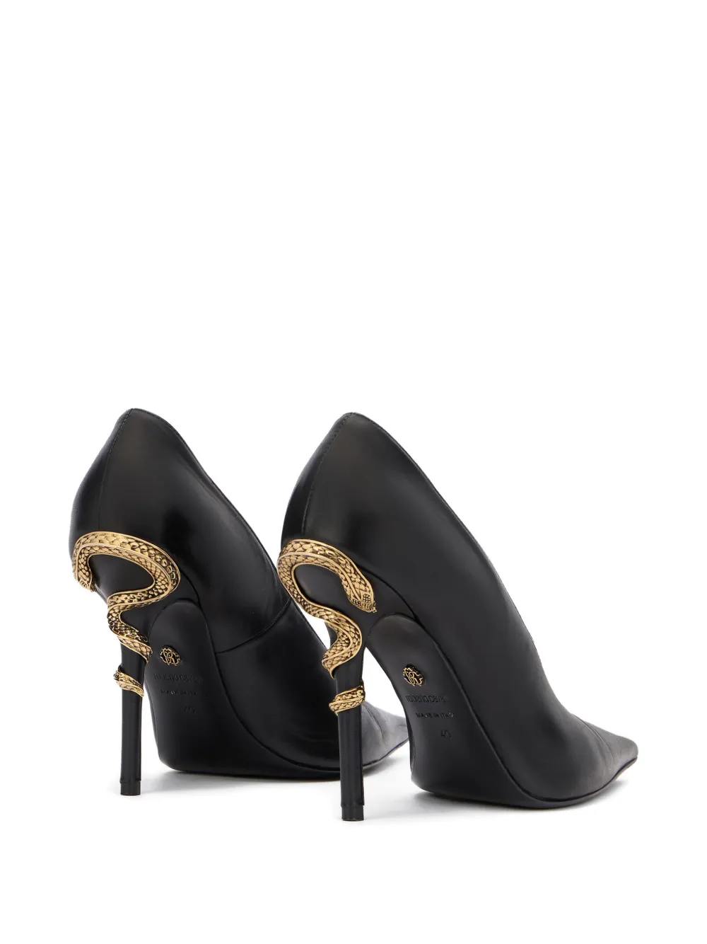 Roberto Cavalli Serpentine pointed-toe pumps Zwart