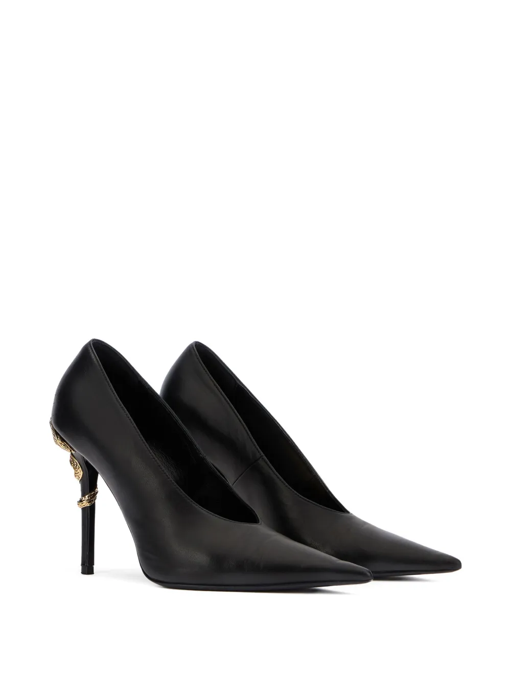 Roberto Cavalli Serpentine pointed-toe pumps Zwart