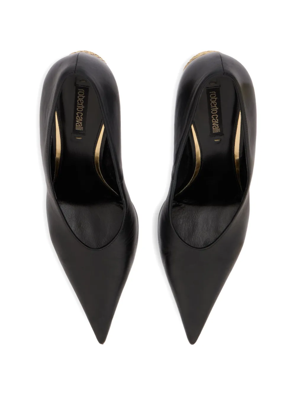 Roberto Cavalli Serpentine pointed-toe pumps Zwart