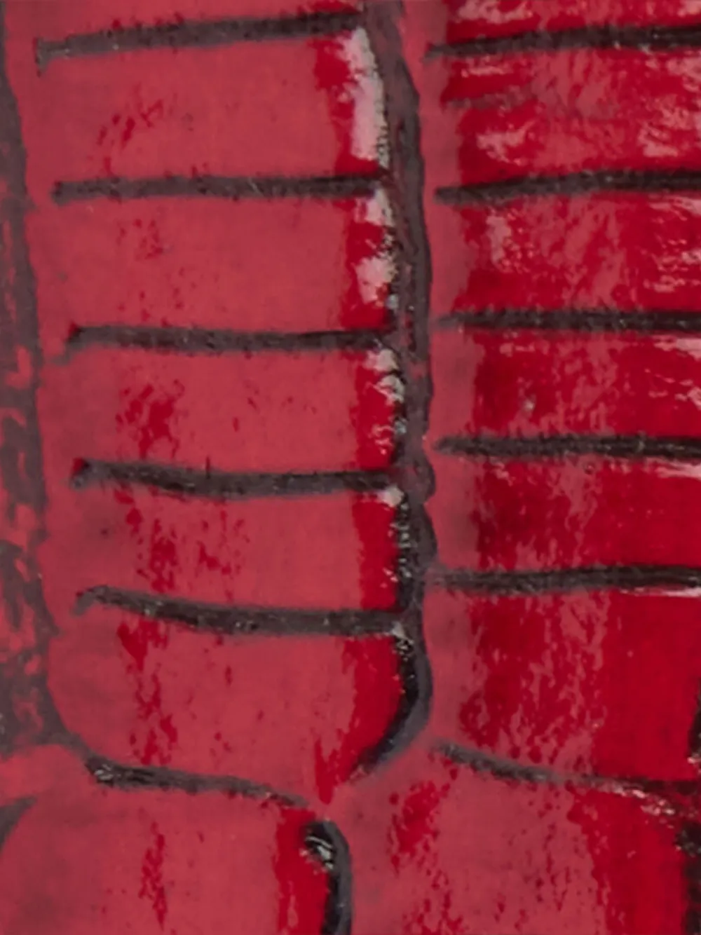 Roberto Cavalli Serpentine leren riem Rood