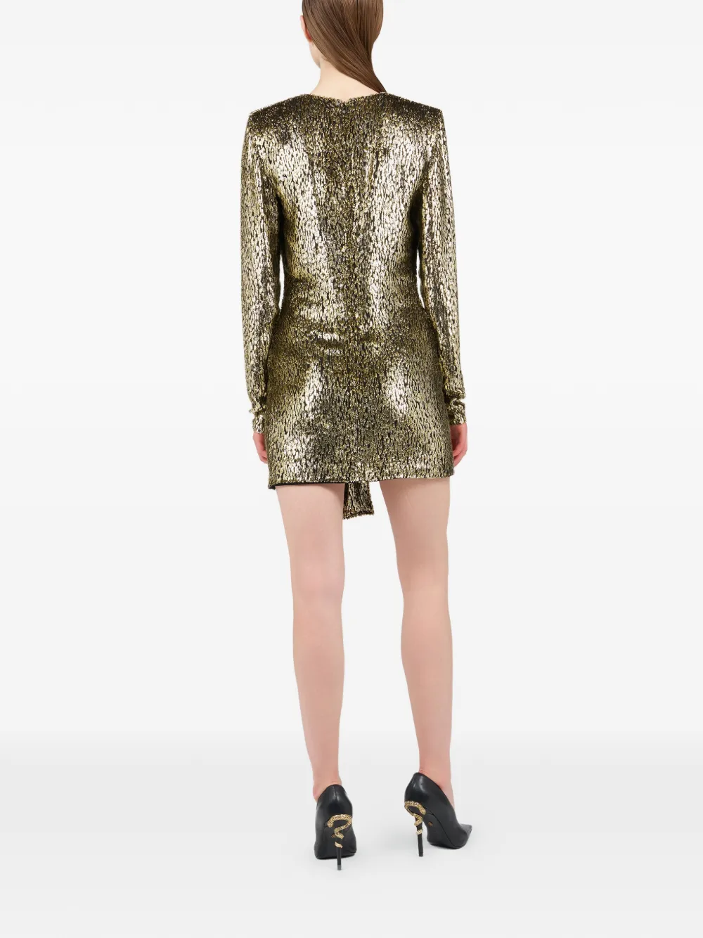 Roberto Cavalli Fil Coupé mini-jurk met luipaardprint Goud