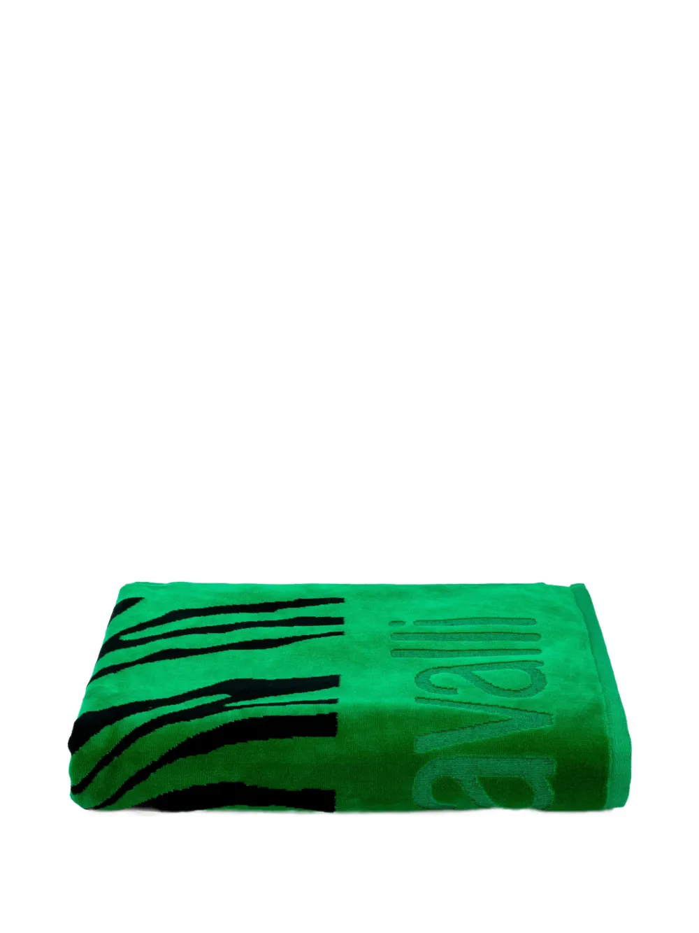 Roberto Cavalli 2000 strandlaken met zebraprint Groen