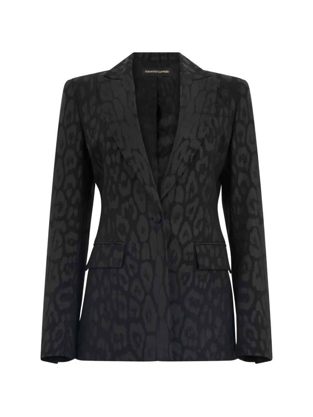 Roberto Cavalli animal-print single-breasted jacket - Nero