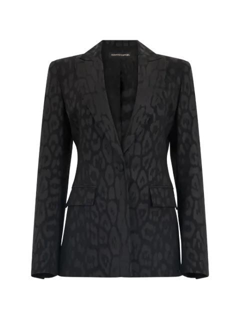 Roberto Cavalli chaqueta con animal print y botones