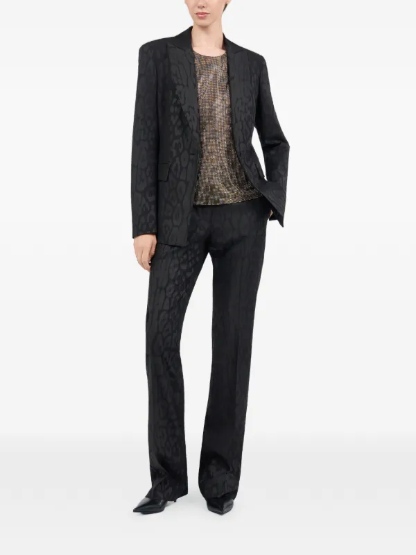 Roberto Cavalli animal-print single-breasted Jacket | Black | FARFETCH