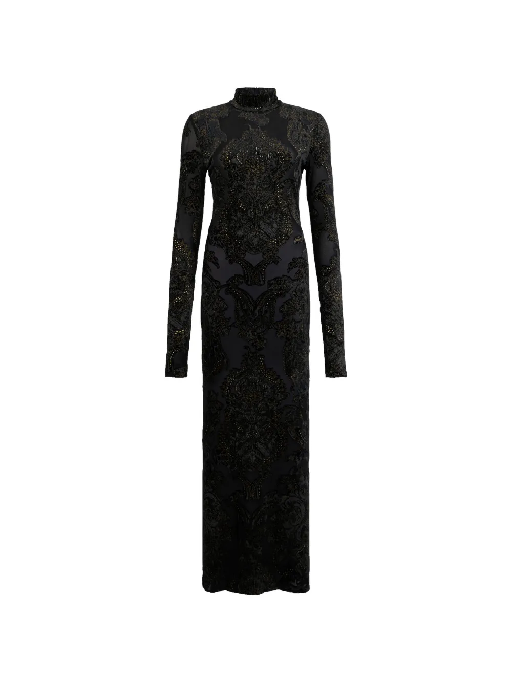 Roberto Cavalli ornamental-print mock-neck dress - Nero