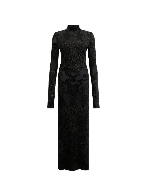 Roberto Cavalli vestido con cuello alto y estampado floral