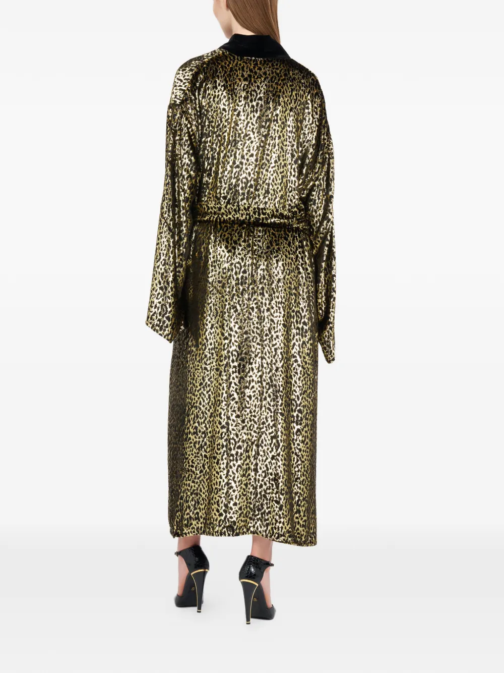 Roberto Cavalli Fil Coupé jas met luipaardprint Goud