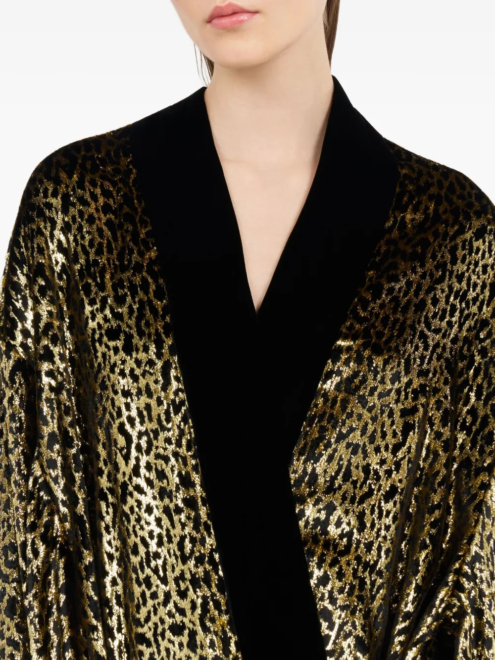 Roberto Cavalli Fil Coupé jas met luipaardprint Goud