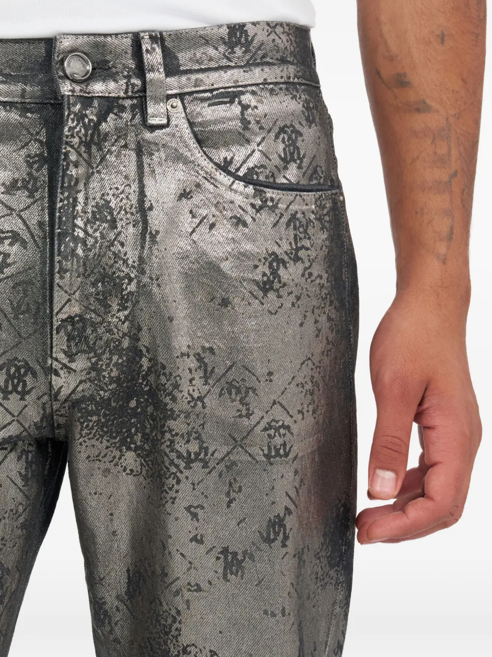Monogram-print trousers