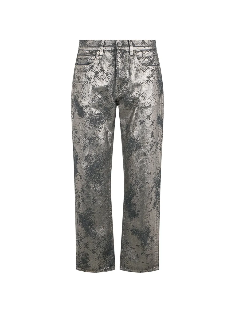 Roberto Cavalli Monogram-print trousers - Grigio