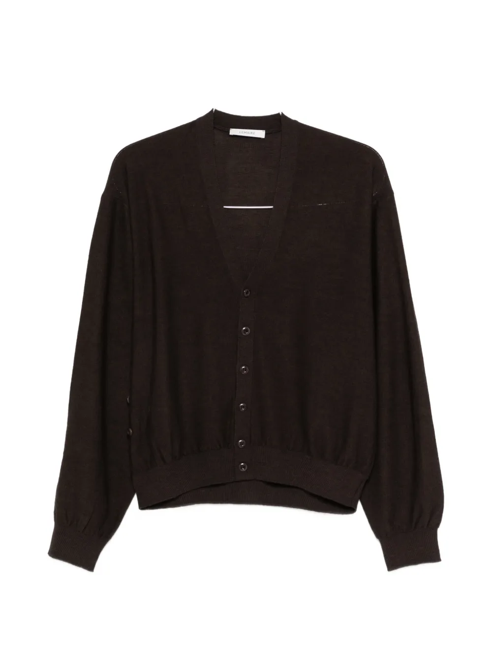 Lemaire V-neck Button Cardigan In Black