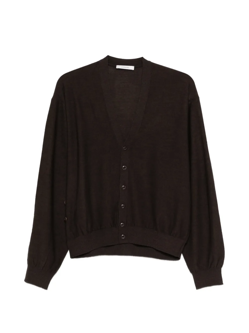 LEMAIRE V-neck button cardigan - Marrone