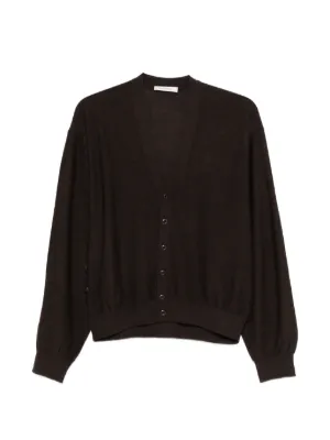 lemaire カーディガン LEMAIRE Twisted Cardigan In Merino Blend | Black | FARFETCH IN