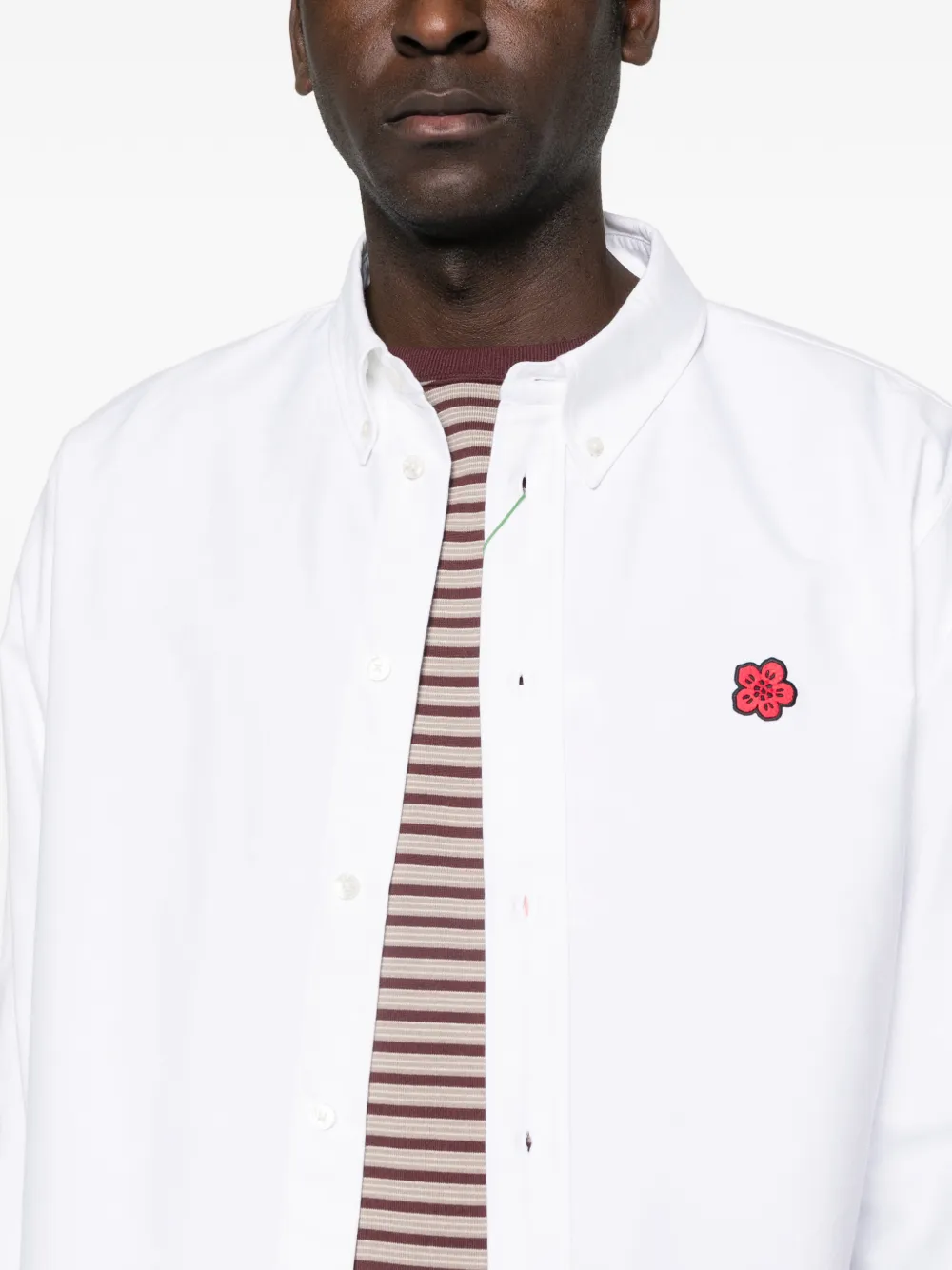 Kenzo Overhemd met bloemenpatroon Wit