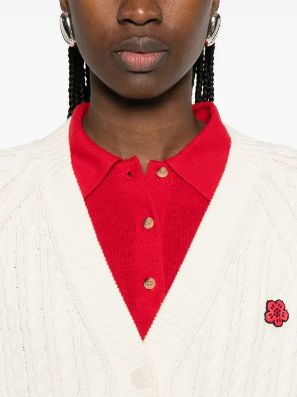 Logo-patch Button-up Cardigan