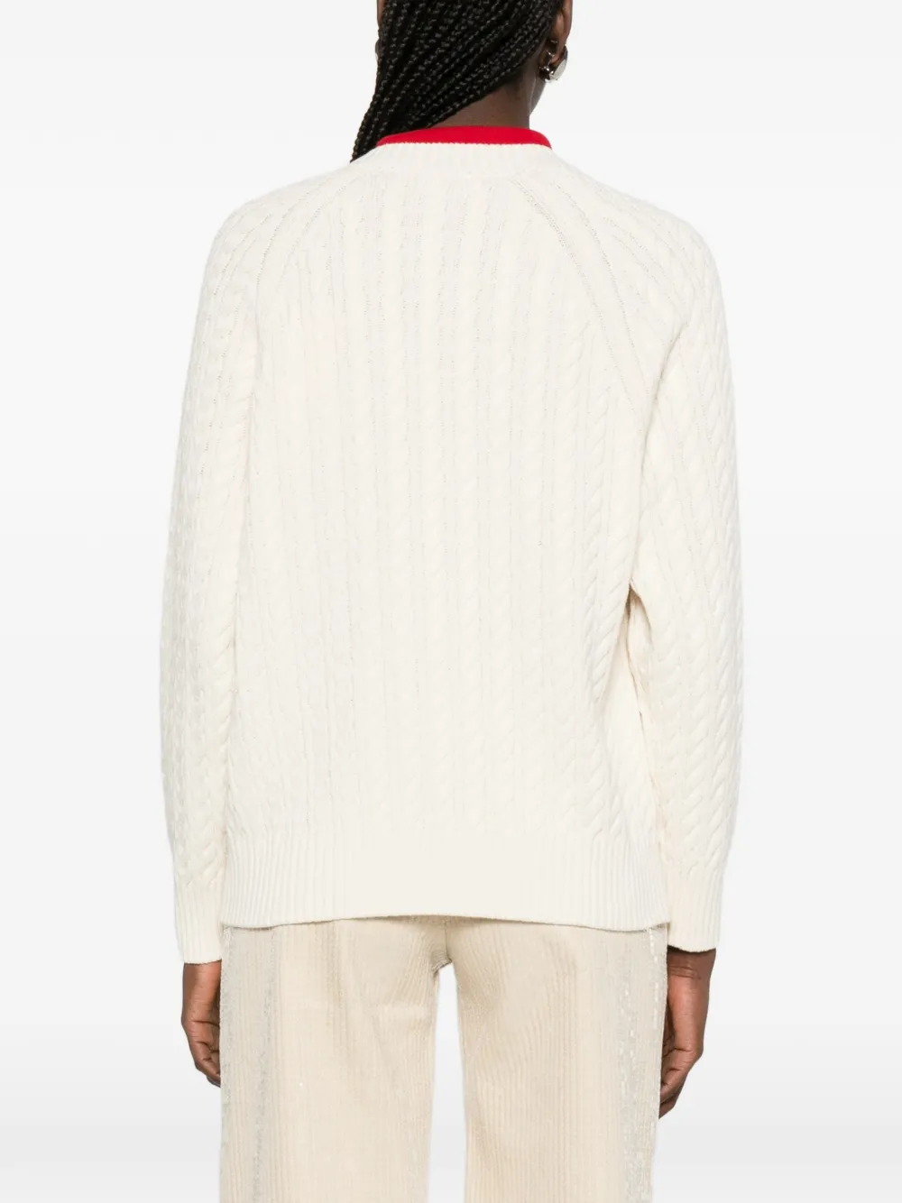 Kenzo Vest met geborduurde bloemen en V-hals Beige