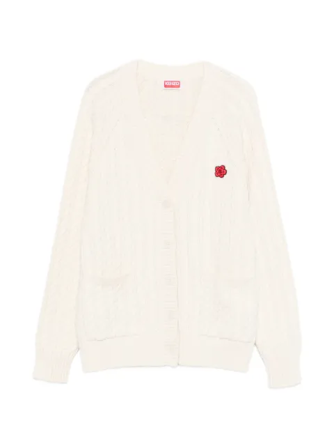 Kenzo V-neck flower-embroidered cardigan